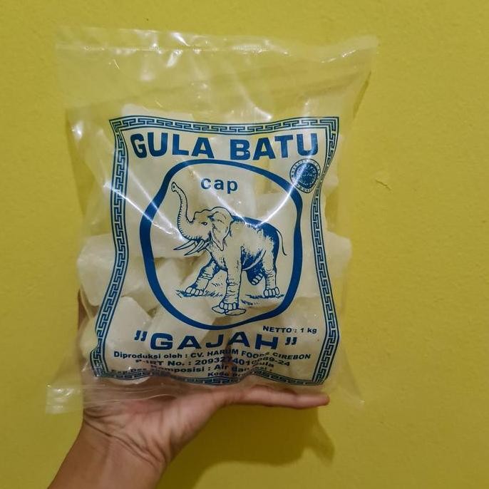 

JH8 Gula Batu Cakar Putih Cap Gajah Kemasan 1 Kg