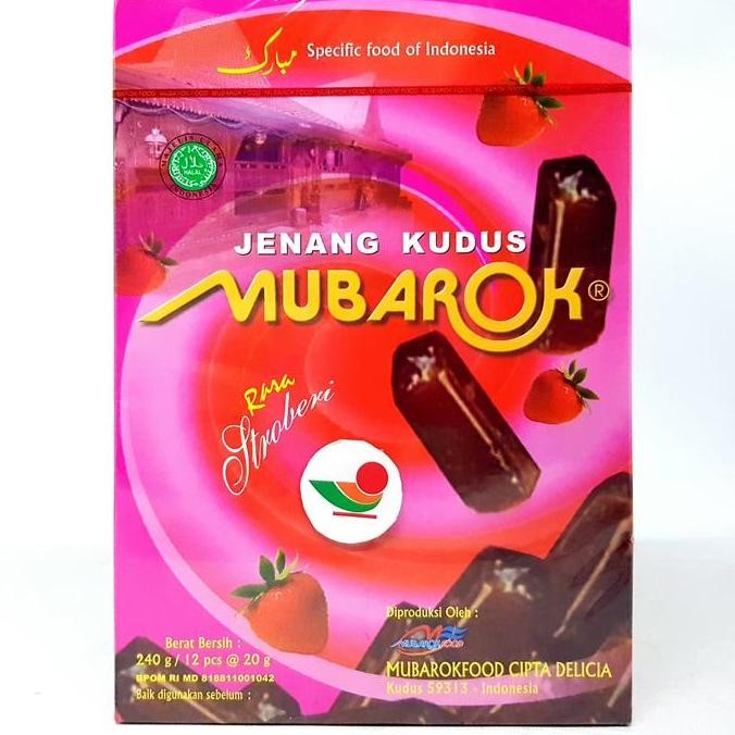 

><><><] MUBAROK JENANG KUDUS RASA STRAWBERRY 240gr | 12pcs @ 20gr HALAL ASLI