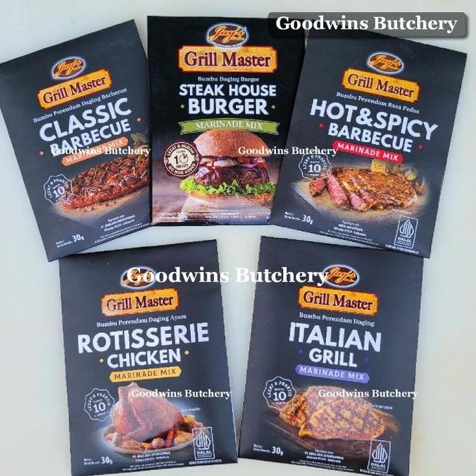

JH8 Jay's all variant magic rub STEAK RIBS CHICKEN & SEAFOOD salt grill master bumbu racik garam Jays Kitchen 70g