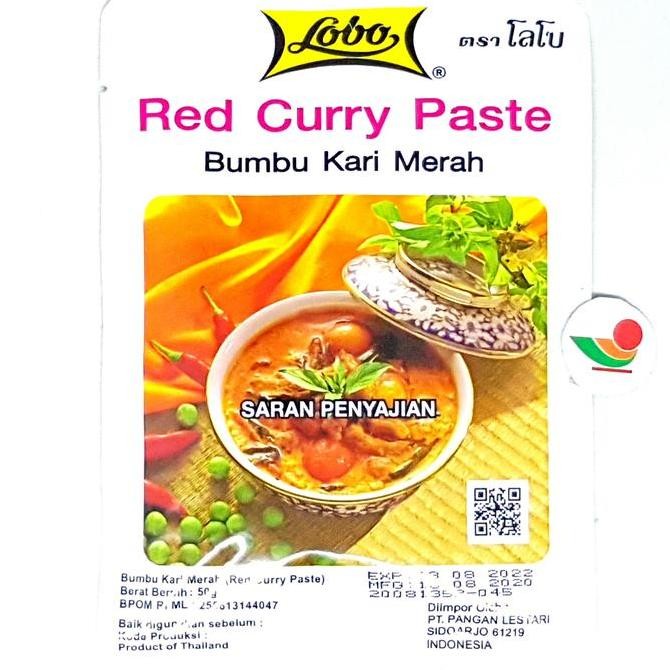 

{{{{{{] LOBO RED CURRY PASTE 50gr | BUMBU INSTAN KARE KARI IMPORT THAILAND