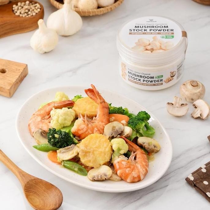 

JH8 Kaldu Jamur Bubuk Non MSG Organik Bumbu Penyedap Rasa Jamur Organic Mushroom Stock Seasoning Powder