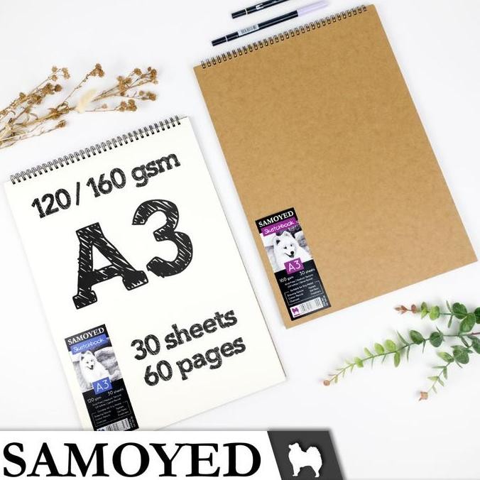 

Sale Buku Gambar / Sketsa / Drawing / Sketch Book / Pad / Sketchbook / Sketchpad A3 120 / 160 Gsm Samoyed Sktb-Nu-A3