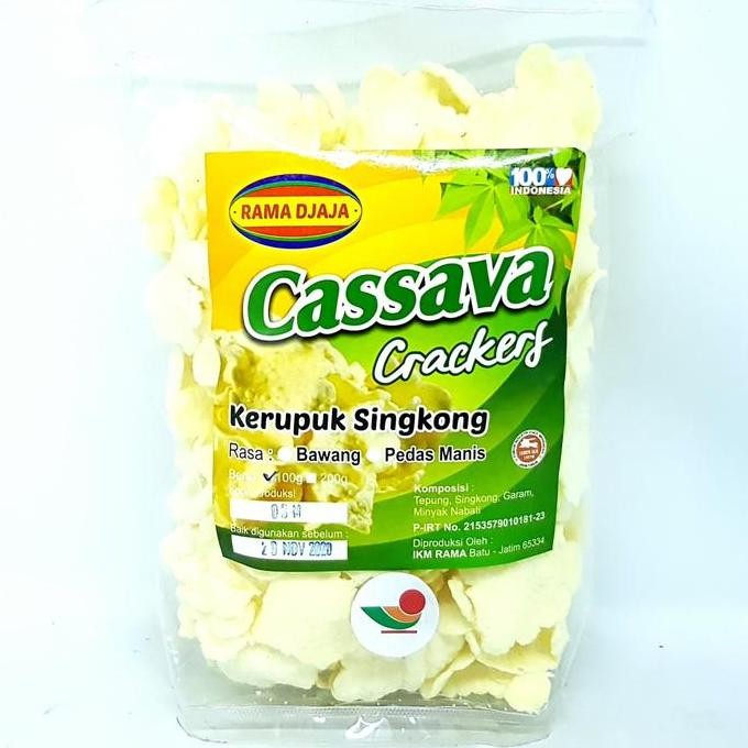 

=+=+=+] RAMA DJAJA CASSAVA KERUPUK SINGKONG 100gr | EMPING KRIPIK ASIN TIPIS