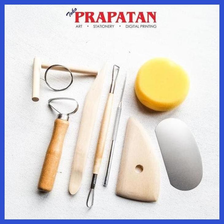 

( SEKOLAH / LUKIS ) DISCOUNT V-TEC ALAT CLAY TOOLS SET 8PCS E005-8B (SENI / MENGGAMBAR / ART / KERAJINAN ) GOOD QUALITY