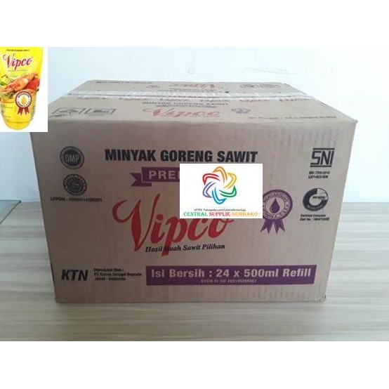 

JH8 Vipco Minyak Goreng [500ml /24 Pouch / 1 karton ]