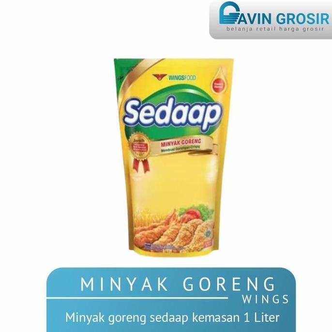 

JH8 Sedaap Minyak Goreng Sedaap Kemasan Pouch 1 Liter Minyak Goreng Sawit Wings Oil