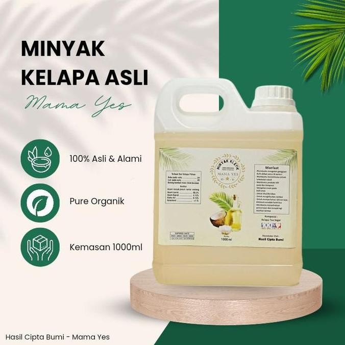 

JH8 Minyak Kelapa Asli Kletik Mama Yes 1000ML Organik Murni Alami