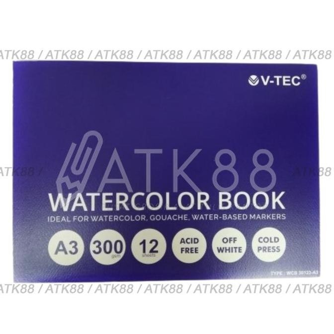 

Sale V-Tec Watercolor Book A3 300 Gsm