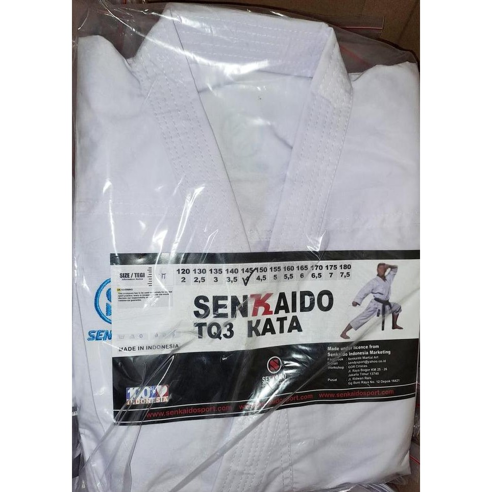 BAJU KATA KARATE SENKAIDO SERAGAM KEJUARAAN MERK SENKAIDO KARATE