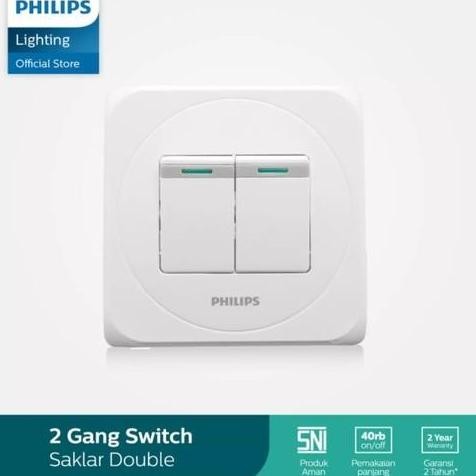 |Expert| PHILIPS SAKLAR SERI - DOUBLE - 2GANG SIMPLY