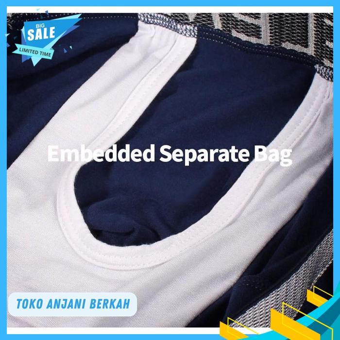AOELEMENT BULGE POUCH MEN BOXER PRIA CELANA DALAM PRIA WHITE AOW / AOELEMENT BULGE POUCH MEN BOXER P