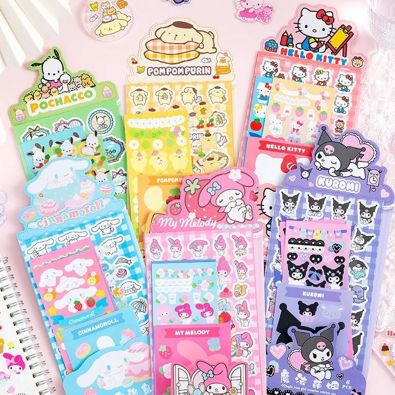 

Kawaii Cartoon Sticker Diy Hand Account Diary Decorative Hello Kitty Kuromi Melody Cinnamoroll Cute Sticker Kids Toys Gifts