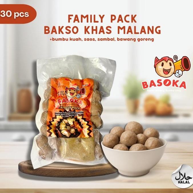 

JH8 baso frozen malang varian Alus komplit bumbu kuah rempah isi 30 pcs