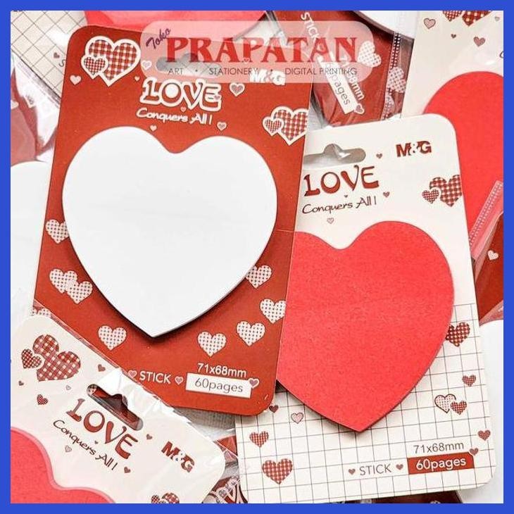 

( SEKOLAH / LUKIS ) COD M&G HEART LOVE STICKY NOTE YD-944 | NOTES MEMO TEMPEL BENTUK (SENI / MENGGAMBAR / ART / KERAJINAN ) PACKING AMAN
