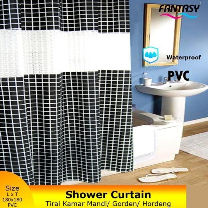 Fantasy Pvc Shower Curtain Tirai Gorden Tirai Kamar Mandi Plastik