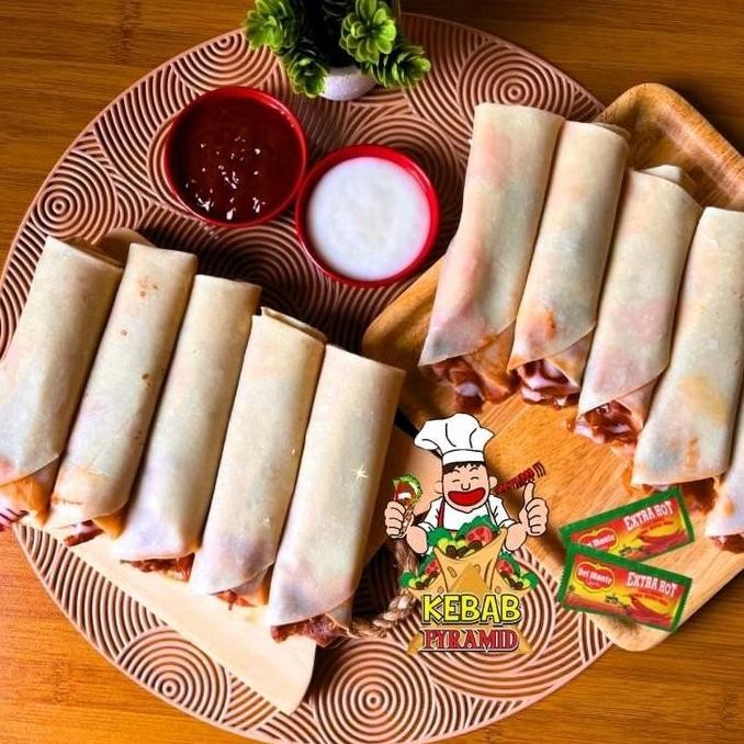 

PREMIUM 10 Kebab Pyramid unyu full Daging Sapi tanpa sayur isi 10 pcs Makanan Frozen Food Cemilan Instan (Kebab Mini)