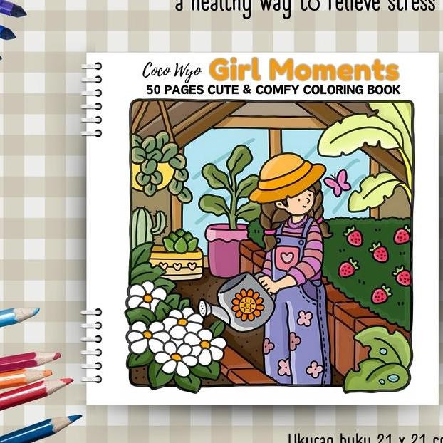 

Coco Wyo Girl Moments 1 Cute Comfy Colng Book For S And Kids Buku Mewarnai Anak Remaja Dewasa Tebal Ukuran 210X210 25 Halaman