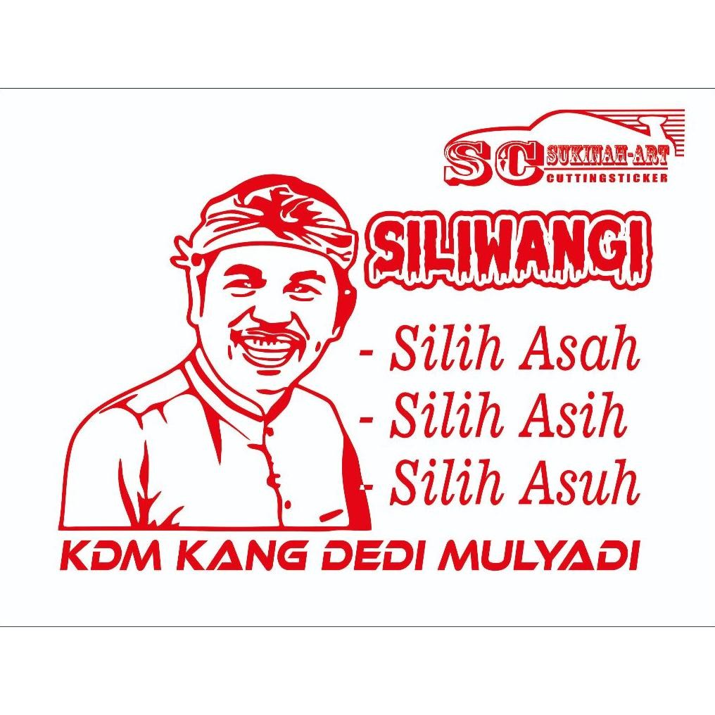 (NEW) siluwet wajah KDM KANG DEDI MULYADI siliwangi  mobil stiker cutting sticker cod cocok di aplik