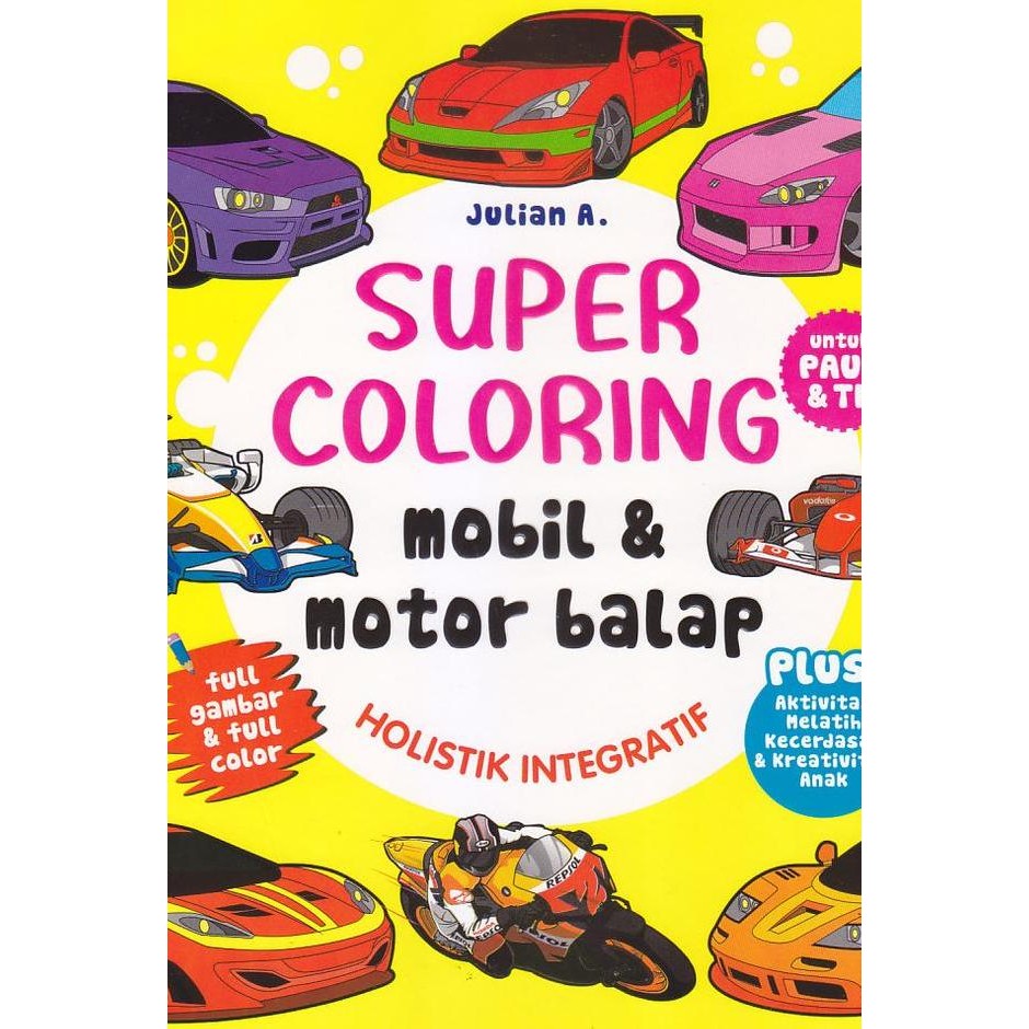 

Buku Mewarnai Anak Colng Mobil Motor Balap