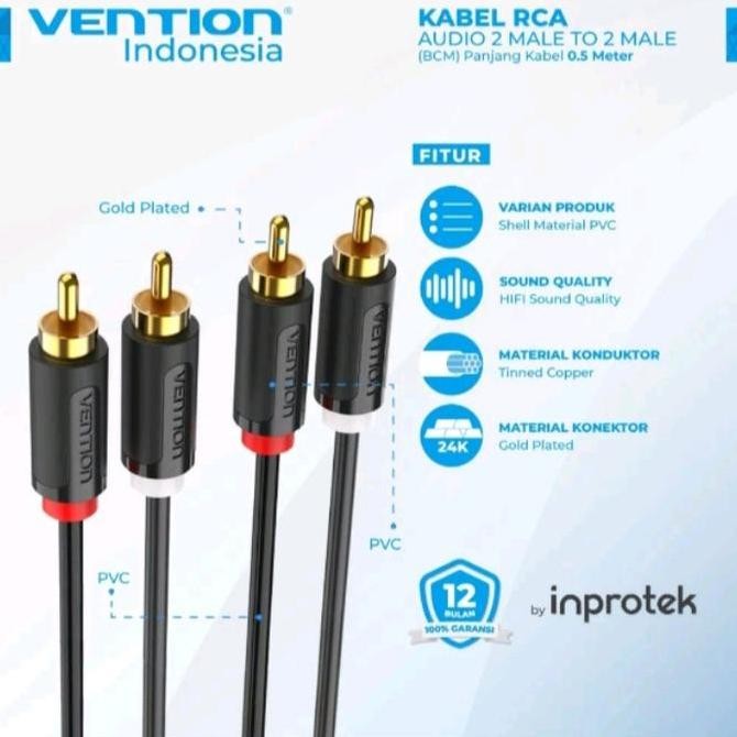 *:*:*:*:*] Kabel Audio 2 RCA Male to 2 RCA Male | VENTION 10M
