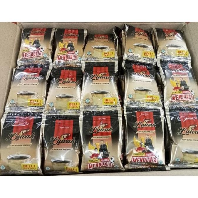 

3 Renceng isi 45 Sachet Kopi Luwak Hitam Mini Kopi Bubuk Murni 6,5 gram tanpa gula