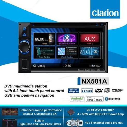 * Clarion Nx501A Headunit Double Din *