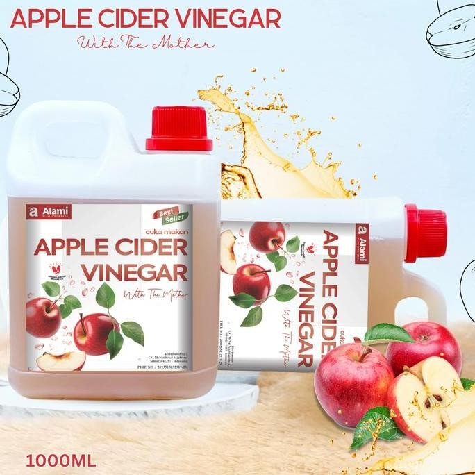 

JH8 ALAMI CUKA APEL 1000 ML APPLE CIDER VINEGAR MINUMAN HERBAL ALAMI 100% ORIGINAL