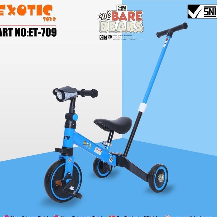Exotic Toys Sepeda Anak Roda 3 Balance Bike Tricycle Exotic Lw 5511/Lw 709 Et-709 Multifungsi 3 In 1