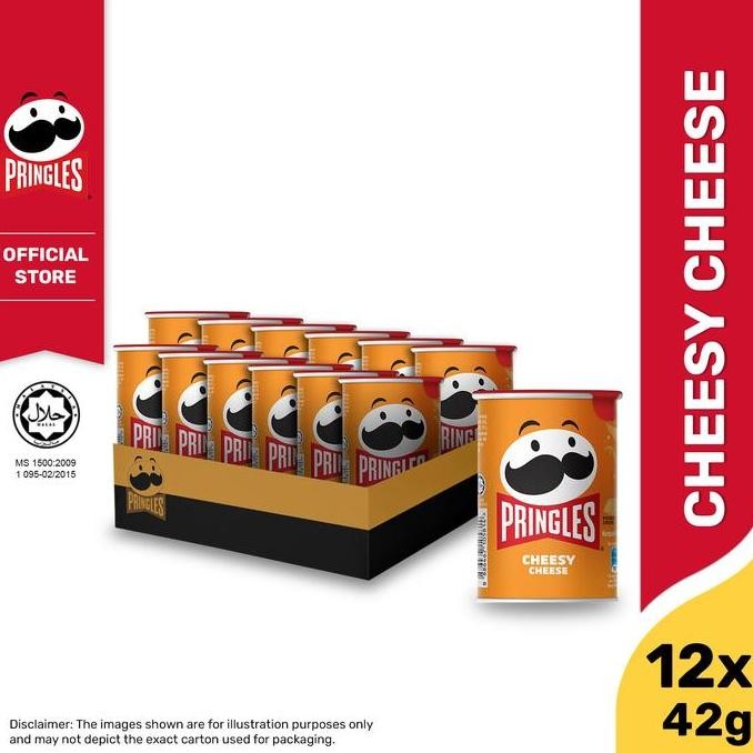 

[CARTON DEALS] Pringles Cheesy Cheese Keripik 42gr (12 pcs)