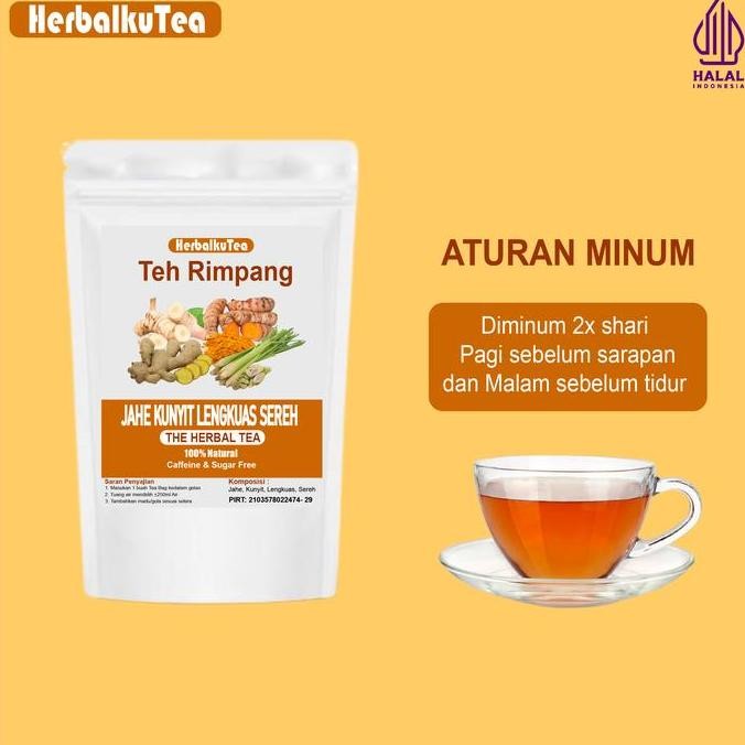 

JH8 Teh Rimpang Jahe Kunyit Lengkuas Sereh isi 30 dan 20 Tea Bag