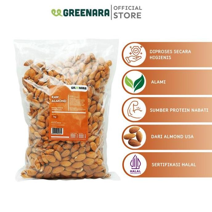 

Kacang Almond Mentah 1kg / Raw Almond