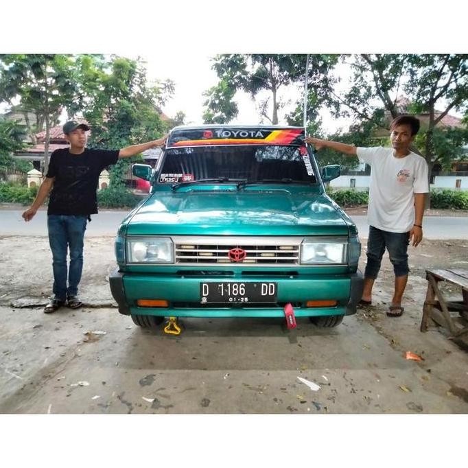 (Expert) Cutting Sticker PONI Mobil stiker Kaca Depan TOYOTA retro kijang super