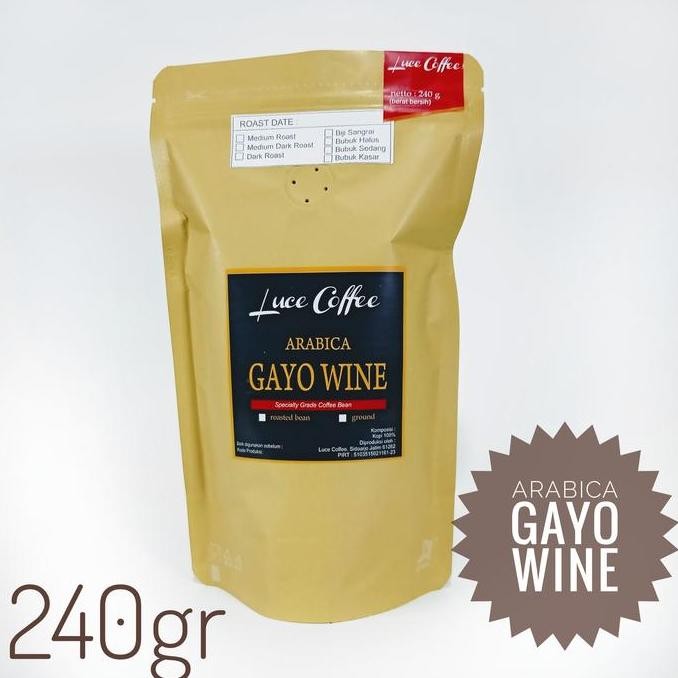 

Kopi Arabica Gayo Wine 240gr - Biji atau Bubuk