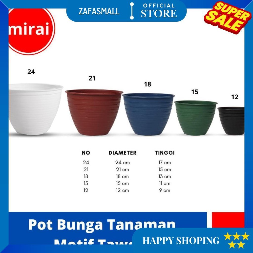 Mirai Pot Tanaman Hias Motif Tawon Black Hitam Sale