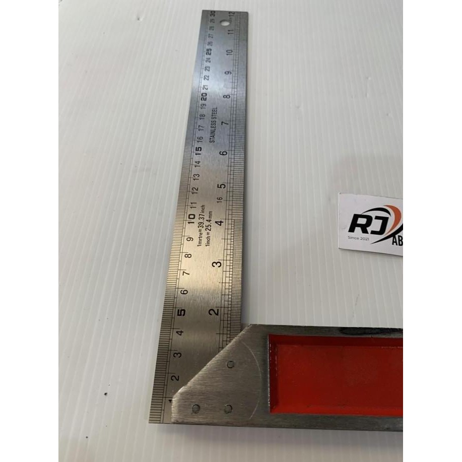 

[Expert] Siku Tukang Penggaris L Tebal Stainless ATS 12" 30 cm