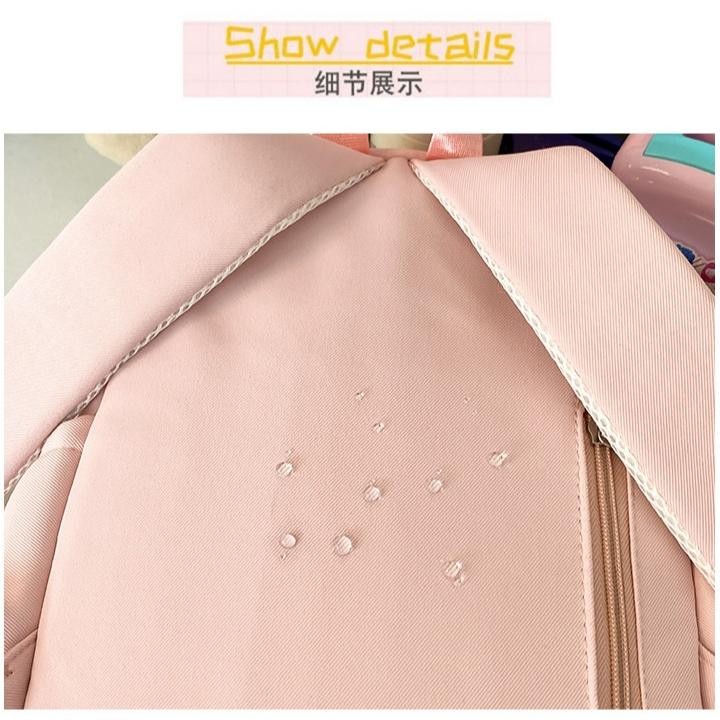 Liontin GratisTas Sekolah Pink/Tas Sekolah Anak Perempuan Smp/Tas Sekolah Perempuan/Tas Ransel Tas W