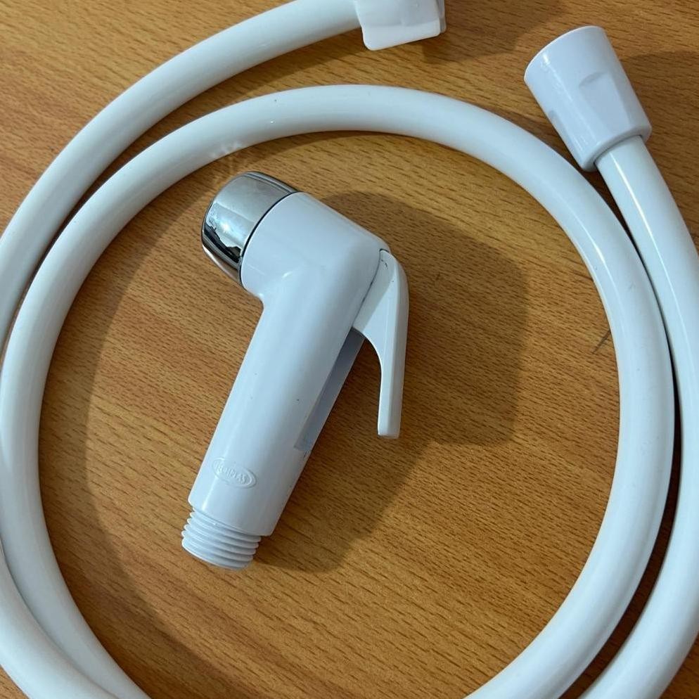 SHOWER BIDET TOILET 1 SET KOMPLIT SELANG 120 CM/ JET SHOWER BIDET TOILET PUTIH / JET SHOWER TOILET