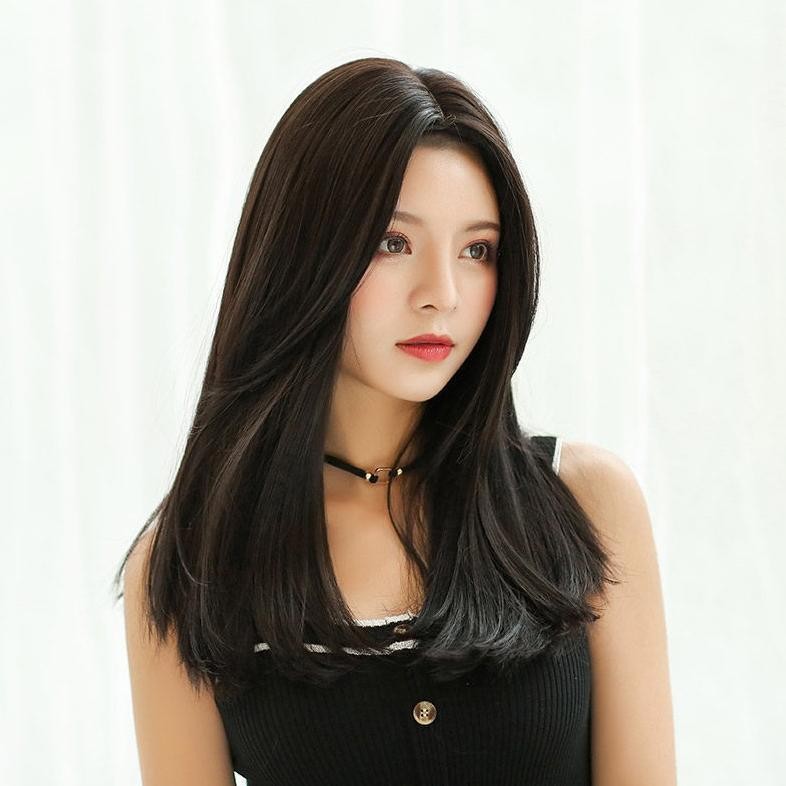 Wig 788 - Rambut Palsu Wanita Lurus Panjang HItam Coklat Terang Coklat Gelap Wig Wanita Panjang DiM