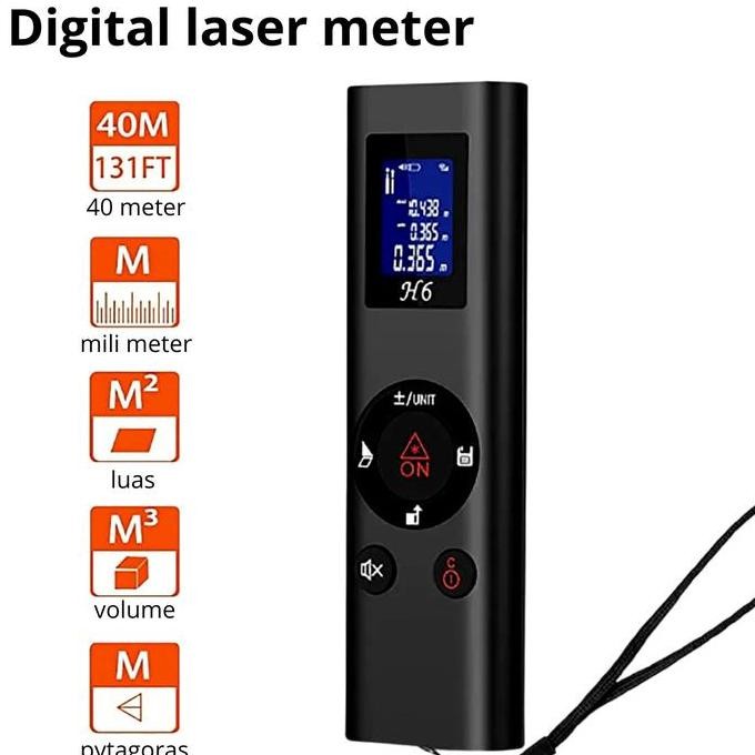 

Sale Meteran Laser Digital 40 Meter Laser Distance Alat Ukur Jarak H6