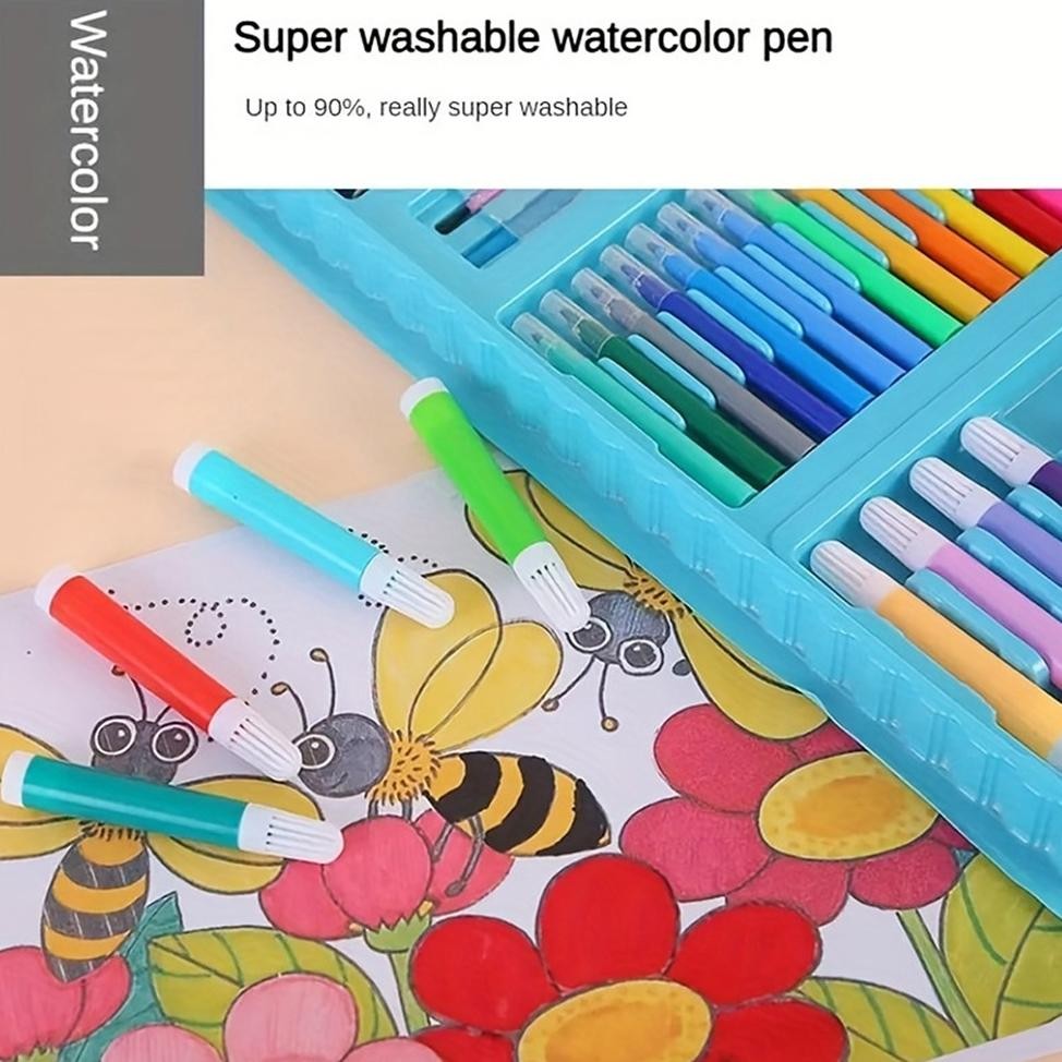

Dotding208 Pcs Set Crayon Pensil Warna Pensil Kuas Cat Krayon Pastel Minyak Pena Cat Air Pensil Warna-warni Alat Tulis Anak Perlengkapan Kantor Sekolah H399