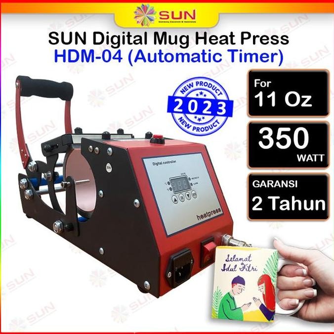 MESIN PRESS SABLON MUG / GELAS / ASBAK / TUMBLER ALUMINIUM - PREMIUM DIGITAL MUG HEAT PRESS HDM-02/H