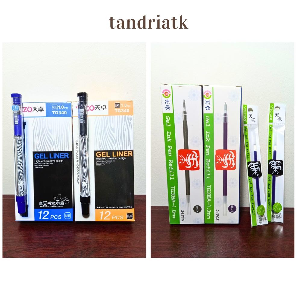 

[1 Lusin/ 12 Pcs] Gel Pen Tizo TG 340 1.0mm Pulpen Tizo TG 340 Pulpen Gel Tizo Gel Ink Pen Tizo TG-340 DiM