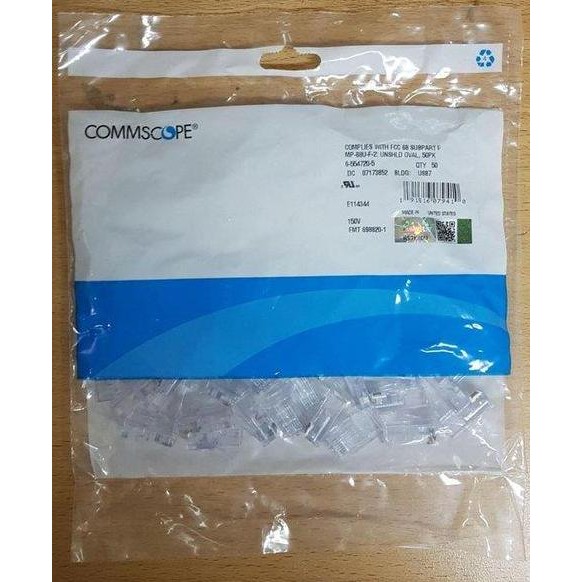 favorit] konektor RJ45 Original |Comscope cat5 isi 50 pcs