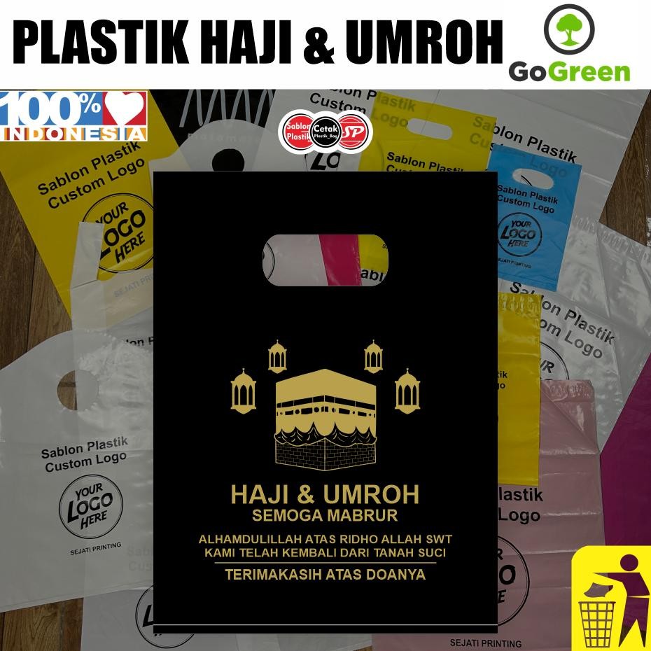 

(ISI 50 PCS) PLASTIK HAJI DAN UMROH 25cm x 35cm DiM