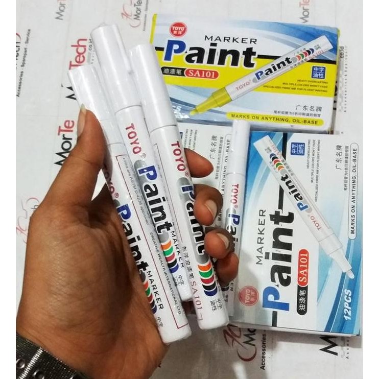 

+%+%+%] Spidol Ban Original TOYO Permanen Paint Maker Spidol Ban TOYO
