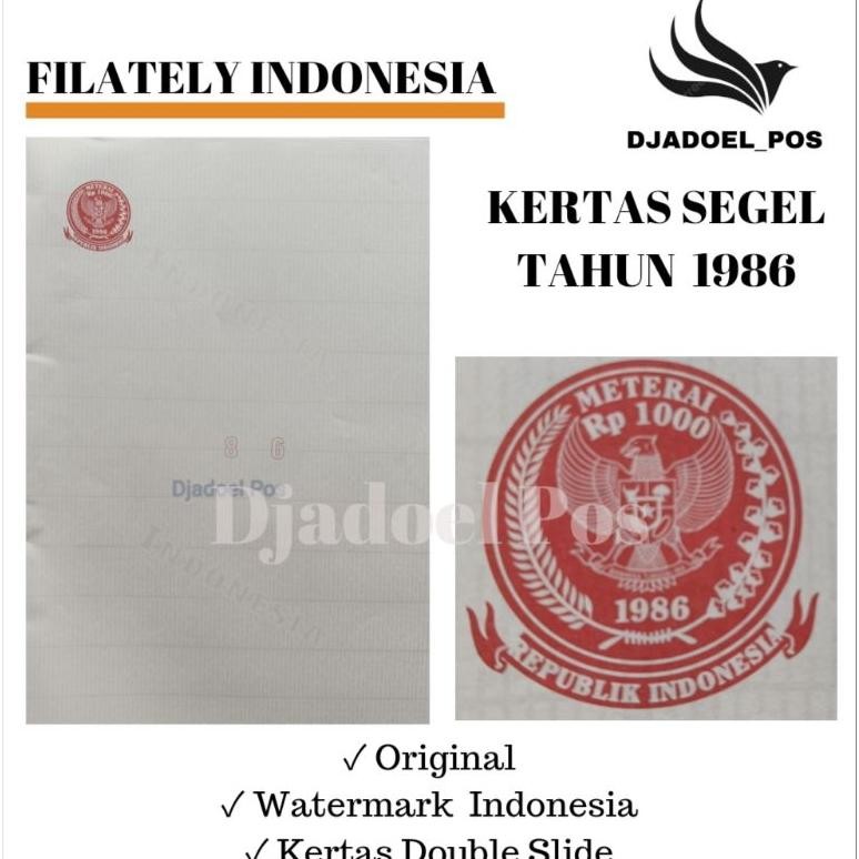 

KERTAS SEGEL TAHUN 1986 (Buy 4 Get 1 Free) Double Asli DiM