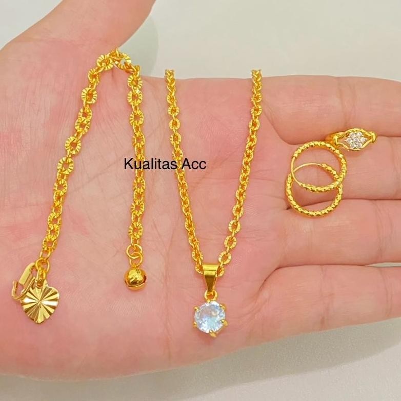 Set Perhiasan Titanium Buat Anak Terbaru Anti karat Anti Luntur DiM