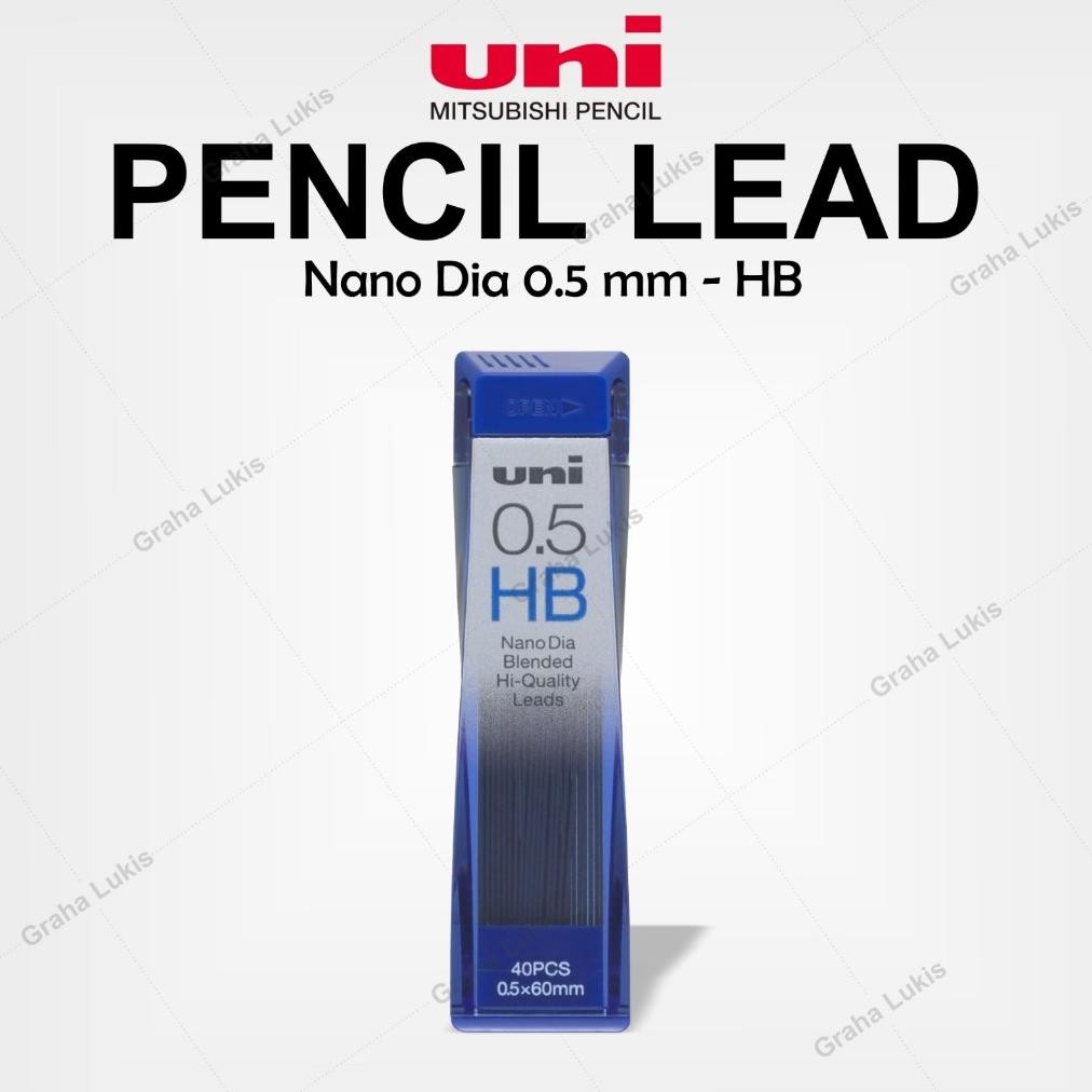 

Uni Nano Dia Pencil Lead 0.5 mm HB / Isi Pencil Mekanik HB - 0.5mm DiM