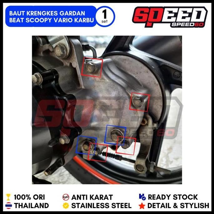Probolt Baut Krengkes Gardan Honda Beat Scoopy Karbu Vario 110 Fi READY