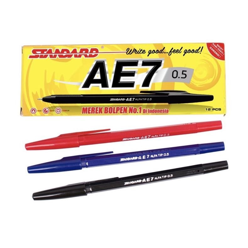 

PULPEN STANDARD AE7 / PEN STANDARD AE7 LUSINAN ISI 12 PCS DiM